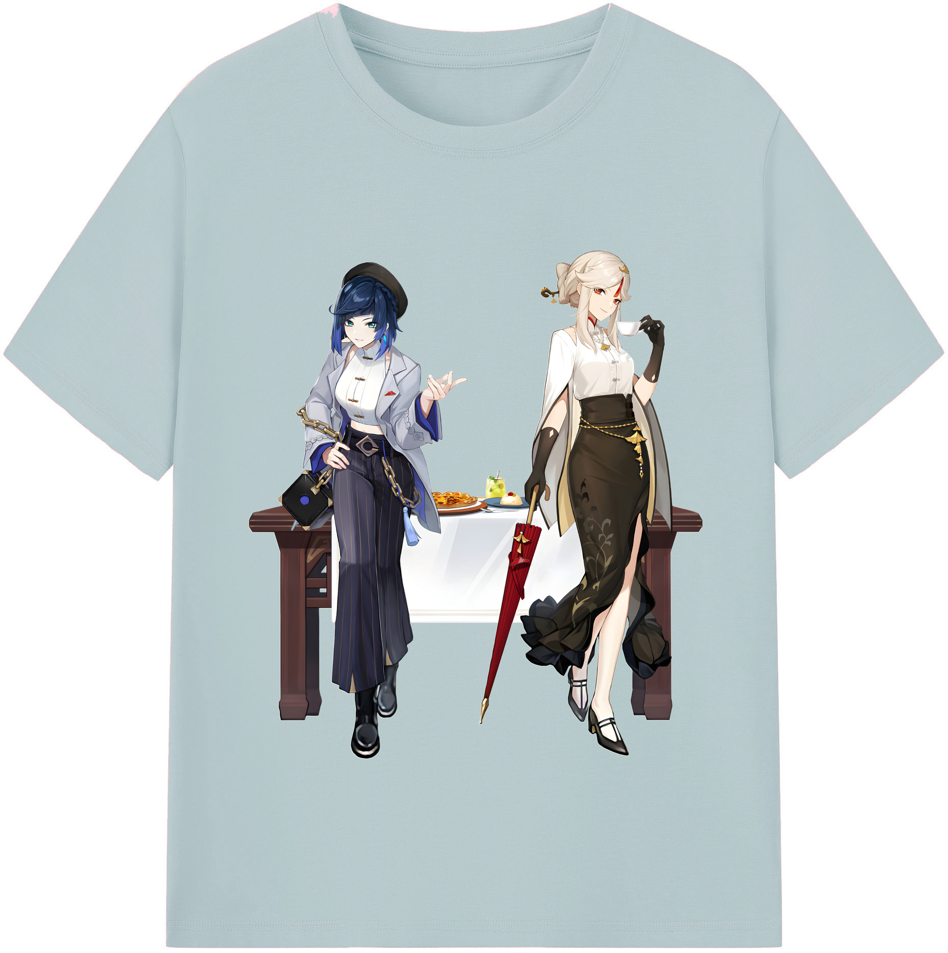 げんし神 夜兰 やらん genshin Yaran 綿100％半袖Tシャツ（フロントプリント）